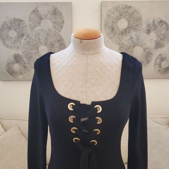 Free People 'Looking Back' Lace-Up Top - size Small in Black - Picture 5 of 13